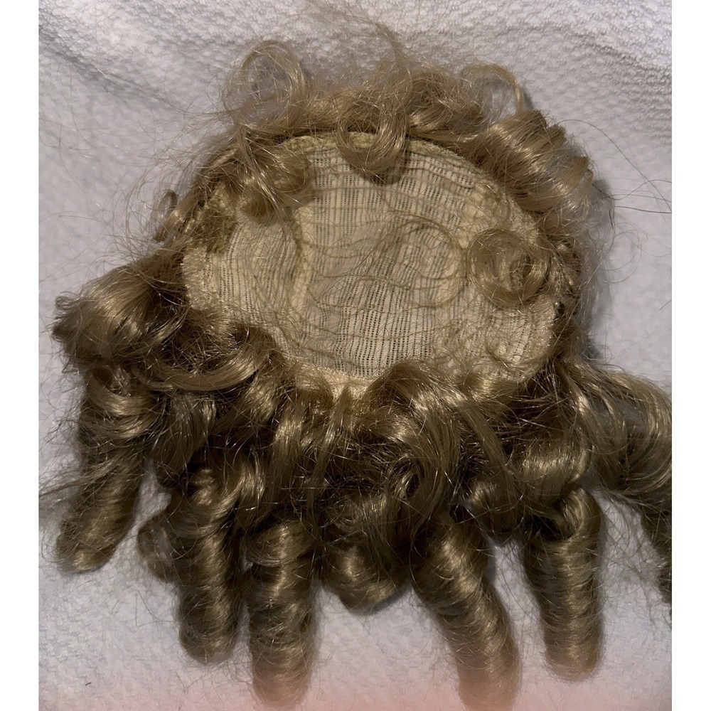 Doll Wig SIZE 12-13 BLONDE Wig With  Ringlet Curls And Side Braids - Picture 7 of 7